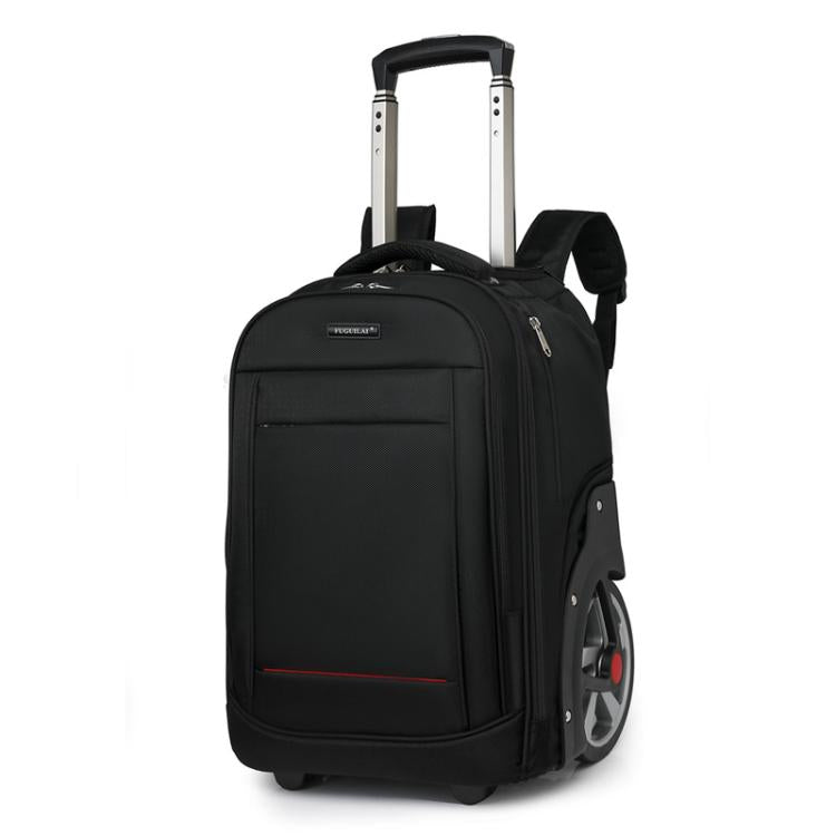 20 Inch Carry-On Trolley Backpack Large Capacity Waterproof Oxford Travel Duffle Bag With Wheels & TSA Lock Black