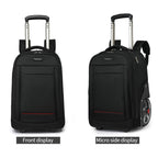 20 Inch Carry-On Trolley Backpack Large Capacity Waterproof Oxford Travel Duffle Bag With Wheels & TSA Lock