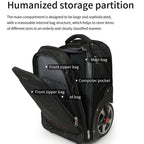 20 Inch Carry-On Trolley Backpack Large Capacity Waterproof Oxford Travel Duffle Bag With Wheels & TSA Lock
