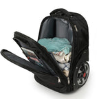 20 Inch Carry-On Trolley Backpack Large Capacity Waterproof Oxford Travel Duffle Bag With Wheels & TSA Lock