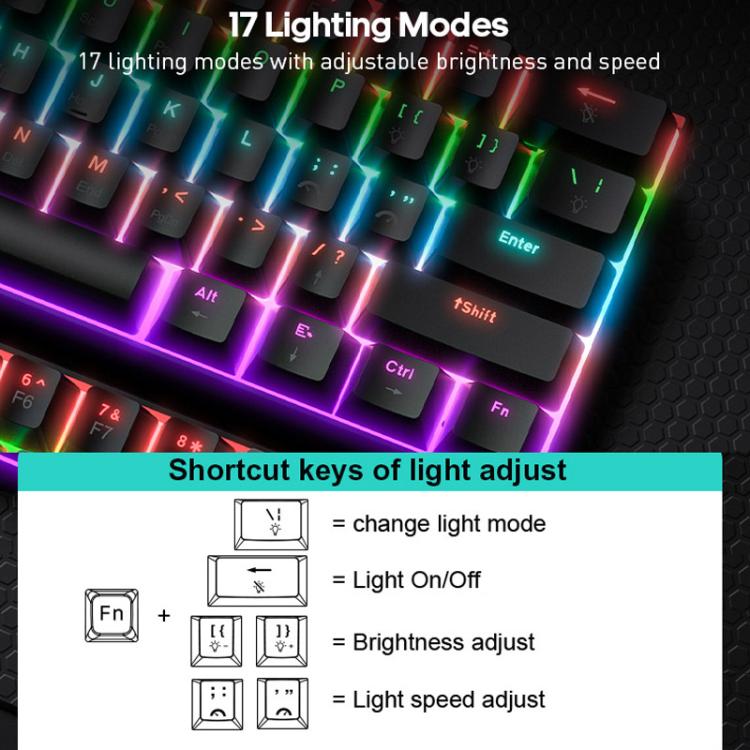 iMICE MK-X30 RGB Lighting Customizable 1.5m Wired Mechanical Gaming Keyboard Mouse Set – Plug-and-play