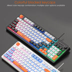 iMICE AK-300 99-key USB Backlit Multi-Color Keycap 1.5m Wired Gaming Keyboard With Dimmer Knob, AK-300 – Non-slip