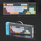 iMICE AK-300 99-key USB Backlit Multi-Color Keycap 1.5m Wired Gaming Keyboard With Dimmer Knob, AK-300 – Non-slip