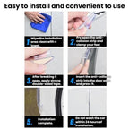 SHUNWEI SD-2158 4pcs / set Universal Car Door Anti-Collision Sticker Door Edge Anti-Scratch & Anti-Bump Rubber Strip – Waterproof, Anti-Scratch