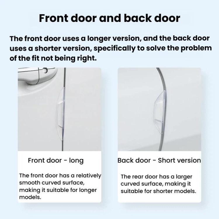 SHUNWEI SD-2158 4pcs / set Universal Car Door Anti-Collision Sticker Door Edge Anti-Scratch & Anti-Bump Rubber Strip – Waterproof, Anti-Scratch