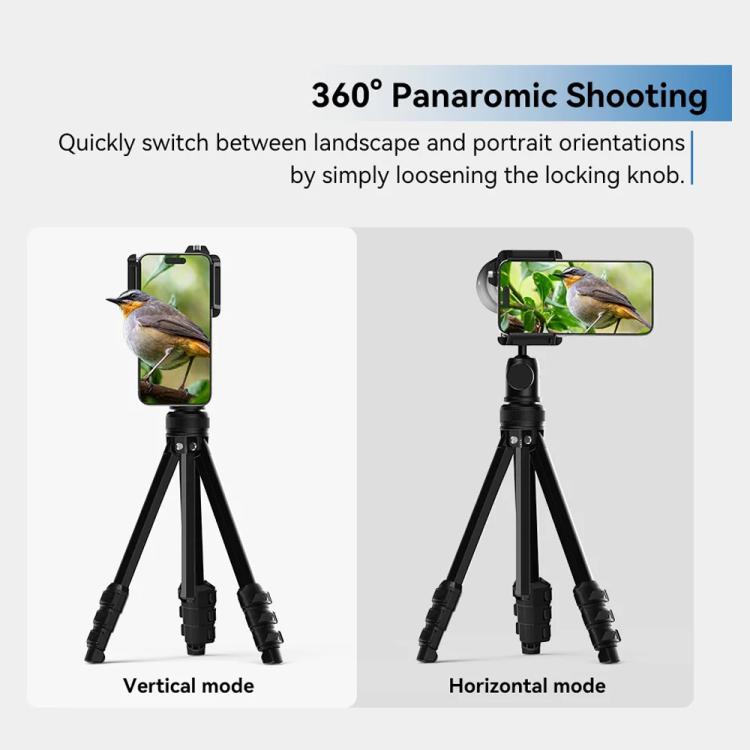 APEXEL TeleCular 50x Telephoto Lens Kit for Smartphone with 360-degree Ball Head Tripod & Internal Focus, APL-T50X – Aluminum Alloy