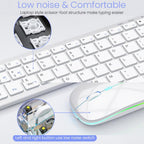 iMICE WK-102 Type-C Rechargeable Dual-Mode Wireless Keyboard and Mouse Set – Bluetooth