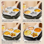 Household Non-Stick 4-Hole Frying Pan Egg & Burger Maker Pan