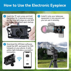 APEXEL WiFi 2MP Digital Eyepiece APP Control For Microscopes, Monocular/Binocular Telescopes