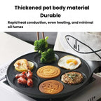 7-Cup Non-Stick Breakfast Burger Pan Household Flat Bottom Egg Frying Pan, Smooth Finish Gas, Waffle Gas, Smooth Finish General, Waffle General