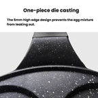 7-Cup Non-Stick Breakfast Burger Pan Household Flat Bottom Egg Frying Pan, Smooth Finish Gas, Waffle Gas, Smooth Finish General, Waffle General
