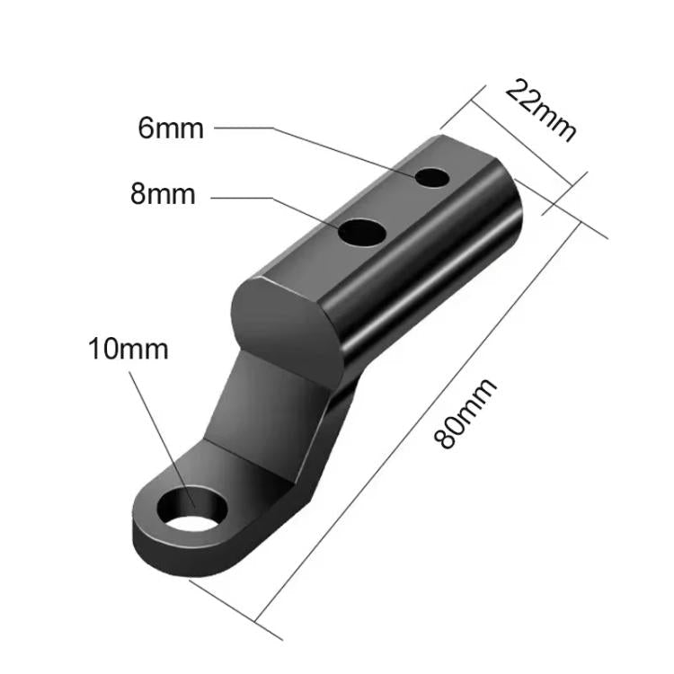 Universal Motorcycle Mirror Extension Arm Aluminum Alloy Handlebar Mount Adapter for Phone Holder, GPS, Action Cam
