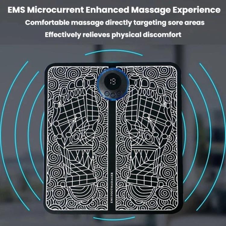Smart Foot Massage Mat Pulsed Foot Massager, LCD Charging, LCD Charging With Remote Control – TPU