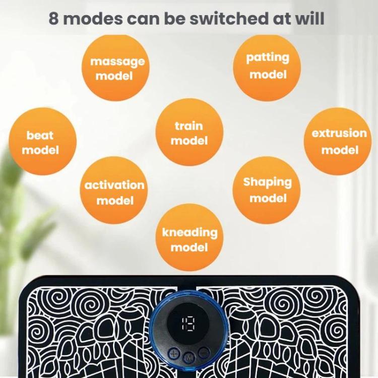 Smart Foot Massage Mat Pulsed Foot Massager, LCD Charging, LCD Charging With Remote Control – TPU