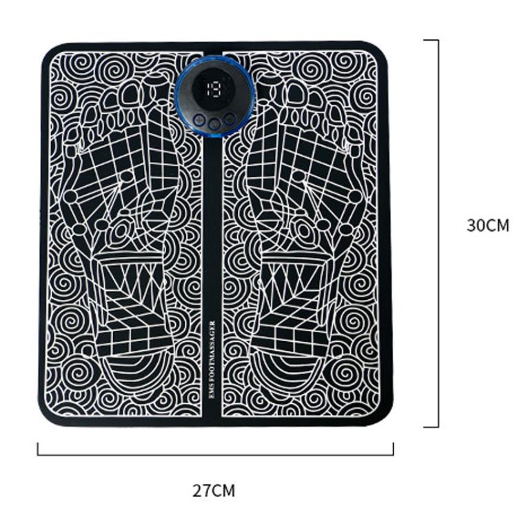 Smart Foot Massage Mat Pulsed Foot Massager, LCD Charging, LCD Charging With Remote Control – TPU