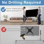 JJ-9248-B-0 2pcs TV No-Drill Base Stand For TCL Roku TV 28 / 32 / 40 / 43 / 49 / 50 / 55 / 58 / 65 Inch