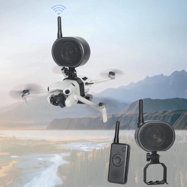 Drone Megaphone for DJI Mini 4 Pro 2000M Long Distance Wireless Speaker 120dB High Volume Loudspeaker – Durable Build, Easy to Use