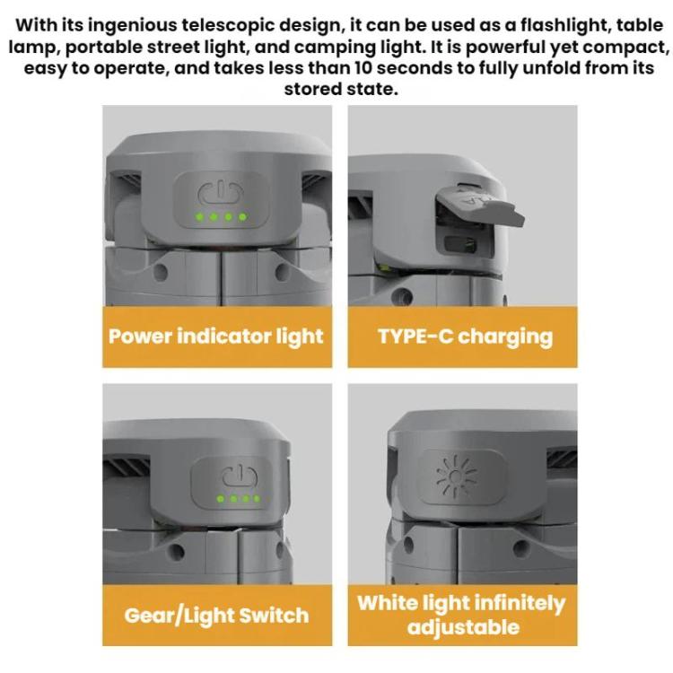 720 Degree Rotating Folding Outdoor Camping Lamp With Three-Leaf LED Blade