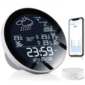 Smart WiFi Weather Station Clock Compatible With Tuya Smart Life Wireless Indoor Outdoor Thermometer Hygrometer, 1-to-1, 1-to-3 1-to-1