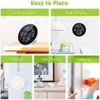 Smart WiFi Weather Station Clock Compatible With Tuya Smart Life Wireless Indoor Outdoor Thermometer Hygrometer, 1-to-1, 1-to-3
