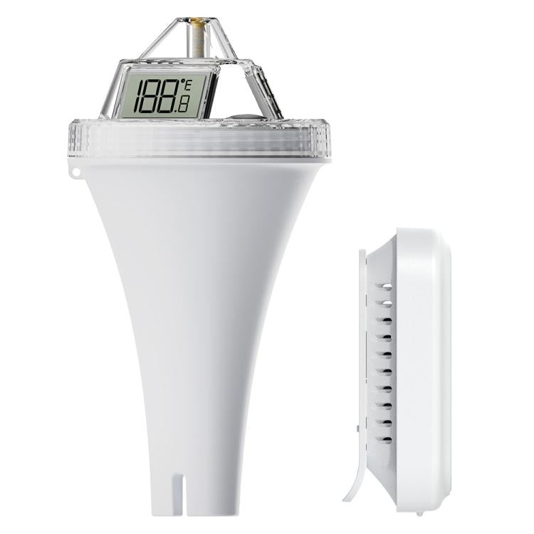BALDR Wireless Floating Pool Thermometer With Indoor Receiver 360-Degree Triple Screen LCD Display Remote App Control, B0565T