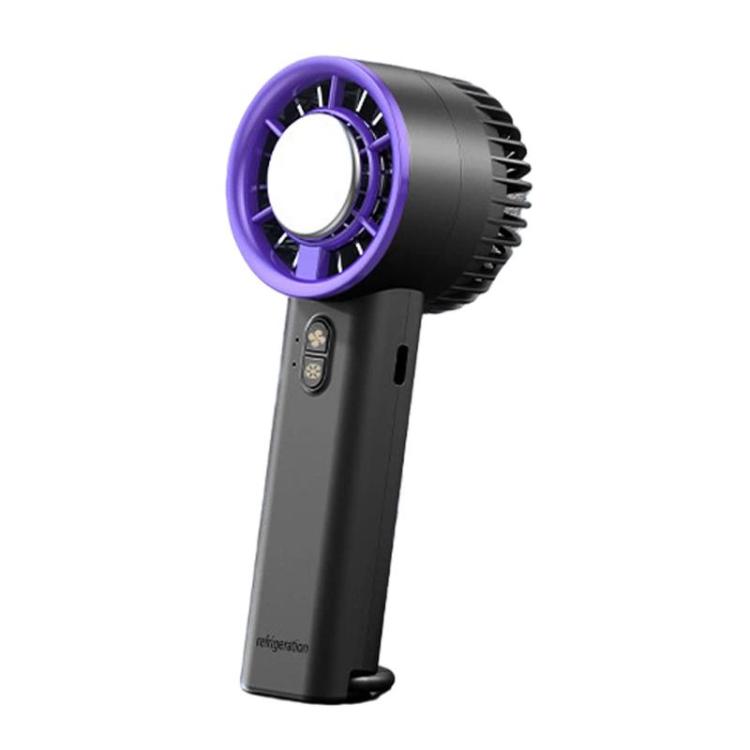 Portable Handheld Ice Cooling Fan Desktop Semiconductor Turbine High-Speed Fan Grey