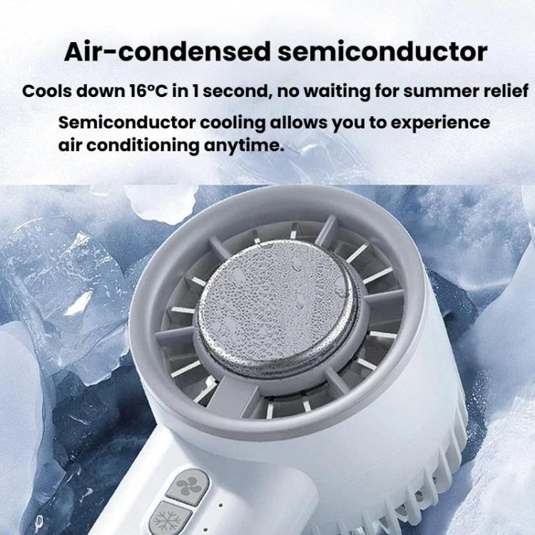 Portable Handheld Ice Cooling Fan Desktop Semiconductor Turbine High-Speed Fan