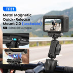 aMagisn Metal Magnetic Quick Release Mount 2.0 Lockable Adapter – Magnetic, Aluminum Alloy, For Insta360 GO Ultra