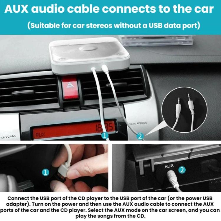 Multi-Functional Car External CD Player With USB Lossless Connection To HiFi Player – Durable Build, Easy to Use