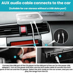 Multi-Functional Car External CD Player With USB Lossless Connection To HiFi Player – Durable Build, Easy to Use