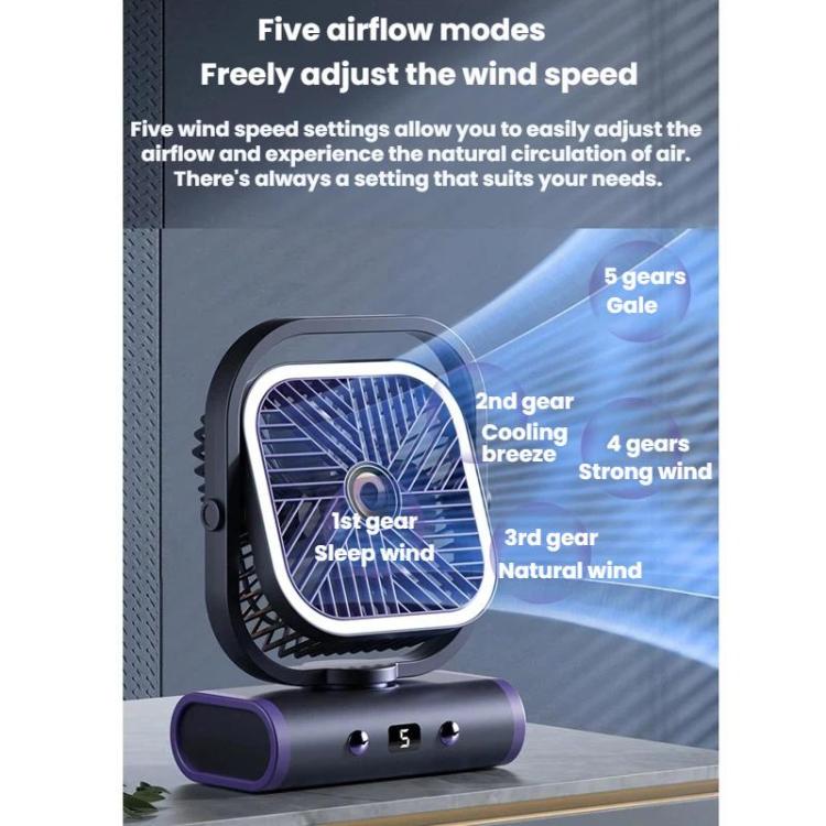 Desktop Mini Office Silent USB Wall-Mounted Fan, Gray Plug-in, Gray Rechargeable 1200mAh, Gray Rechargeable Oscillating 2400mAh, White Plug-in, White Rechargeable 1200mAh, White Rechargeable Oscillating 2400mAh – TPU