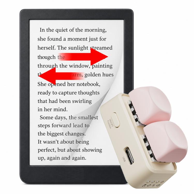 Hanlinyue 2-Key High-Speed Switch Keyboard Bluetooth Page Turner, Pink For KOBO, Pink For Phone, Pink For E-book, Purple For Phone, Purple For E-book, Purple For KOBO, Green For KOBO, Green For Phone, Green For E-book, Orange For Phone, Orange For...