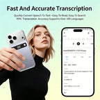 B86 Intelligent Noise-Reduction & Transcription Card-Shaped Voice Recorder, Bluetooth Magnetic AI Translator, 32GB, 64GB, No Memory Card – Magnetic, Bluetooth, Wireless Charging