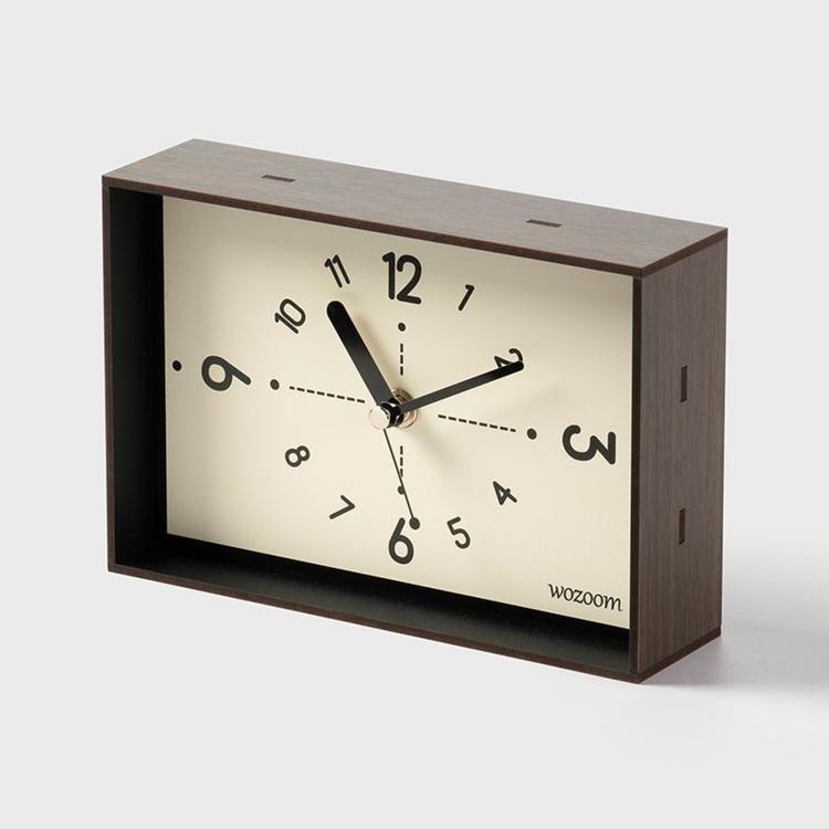 wozoom Living Room Table Clock Ornament Vintage Home Desk Clock – Durable Build, Easy to Use Dark Brown