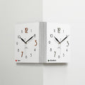 wozoom Double-Sided Corner Wall Clock Simple Decorative Clock For Living Room Corners, White Medium, White Large, Woodgrain Brown Medium, Woodgrain Brown Large – Durable Build, Easy to Use White Medium