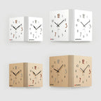 wozoom Double-Sided Corner Wall Clock Simple Decorative Clock For Living Room Corners, White Medium, White Large, Woodgrain Brown Medium, Woodgrain Brown Large – Durable Build, Easy to Use