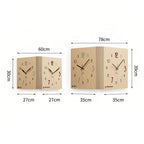wozoom Double-Sided Corner Wall Clock Simple Decorative Clock For Living Room Corners, White Medium, White Large, Woodgrain Brown Medium, Woodgrain Brown Large – Durable Build, Easy to Use