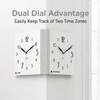 wozoom Double-Sided Corner Wall Clock Simple Decorative Clock For Living Room Corners, White Medium, White Large, Woodgrain Brown Medium, Woodgrain Brown Large – Durable Build, Easy to Use