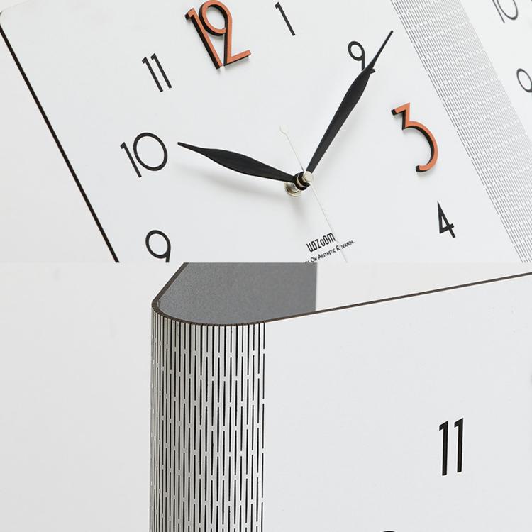 wozoom Double-Sided Corner Wall Clock Simple Decorative Clock For Living Room Corners, White Medium, White Large, Woodgrain Brown Medium, Woodgrain Brown Large – Durable Build, Easy to Use