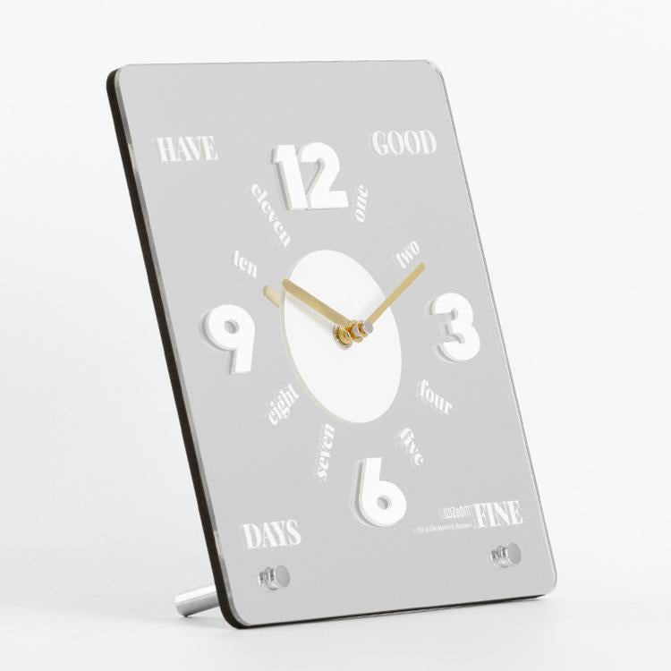 wozoom Modern Minimalist Desk Clock Acrylic Mirror Table Clock With Silent Non-Ticking Quartz Movement – Durable Build, Easy to Use Silver
