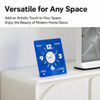 wozoom Modern Minimalist Desk Clock Acrylic Mirror Table Clock With Silent Non-Ticking Quartz Movement
