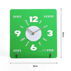 wozoom Modern Minimalist Desk Clock Acrylic Mirror Table Clock With Silent Non-Ticking Quartz Movement