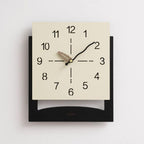 wozoom Minimalist Home Wall Clock Background Wall Decorative Clock, Cream White Standard, Cream White Swing, Pearl White Swing – Durable Build, Easy to Use Cream White Standard