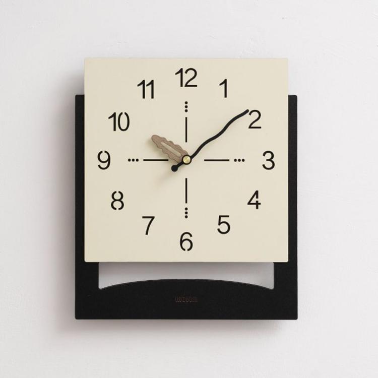 wozoom Minimalist Home Wall Clock Background Wall Decorative Clock, Cream White Standard, Cream White Swing, Pearl White Swing – Durable Build, Easy to Use Cream White Standard