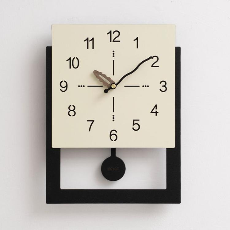 wozoom Minimalist Home Wall Clock Background Wall Decorative Clock, Cream White Standard, Cream White Swing, Pearl White Swing – Durable Build, Easy to Use Cream White Swing