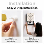 wozoom Minimalist Home Wall Clock Background Wall Decorative Clock, Cream White Standard, Cream White Swing, Pearl White Swing – Durable Build, Easy to Use