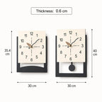 wozoom Minimalist Home Wall Clock Background Wall Decorative Clock, Cream White Standard, Cream White Swing, Pearl White Swing – Durable Build, Easy to Use