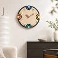 wozoom Modern Cream Style Wall Clock Colorful Wood Silent Non Ticking Decorative Clock Black