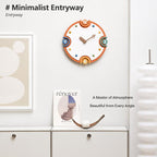 wozoom Modern Cream Style Wall Clock Colorful Wood Silent Non Ticking Decorative Clock