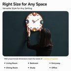 wozoom Modern Cream Style Wall Clock Colorful Wood Silent Non Ticking Decorative Clock